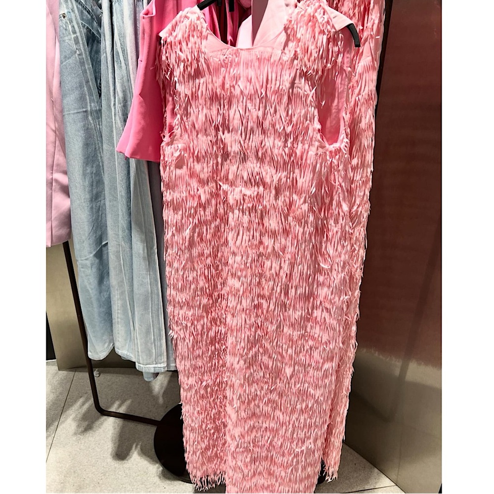 Zara Pink Wedding Dress with Elegant Design